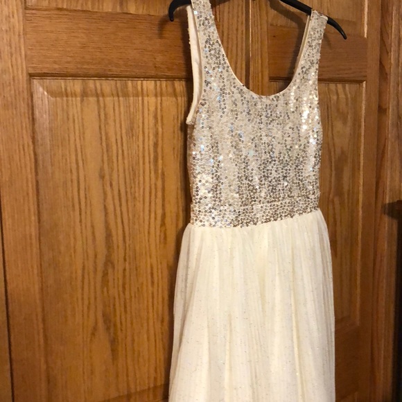 Ivory and Gold Dress - Picture 1 of 2